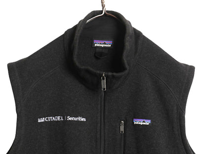 パタゴニア ベターセーター ベスト メンズ XL 程/ 18年製 フリース セーター 前開き フルジップ アウトドア 重ね着 企業 黒 大きいサイズ