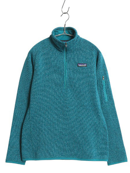 パタゴニア ベターセーター ハーフジップ レディース M 17年製 アウトドア 裏起毛 フリース セーター プルオーバー ジャケット ブルゾン 青