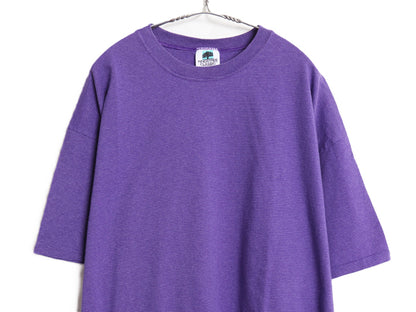 90s USA製 ボーダー 半袖 Tシャツ メンズ XXL オールド ヘビーウェイト シングルステッチ クルーネック カットソー ツートン 大きいサイズ