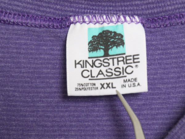 90s USA製 ボーダー 半袖 Tシャツ メンズ XXL オールド ヘビーウェイト シングルステッチ クルーネック カットソー ツートン 大きいサイズ