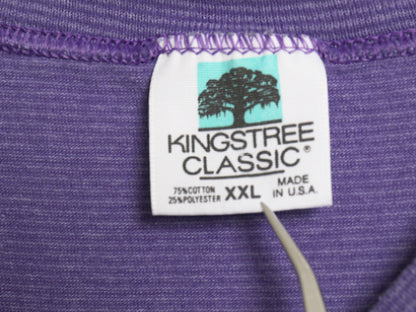 90s USA製 ボーダー 半袖 Tシャツ メンズ XXL オールド ヘビーウェイト シングルステッチ クルーネック カットソー ツートン 大きいサイズ
