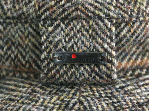 ヴィゲーンズ ハリスツイード ウール バケット ハット メンズ レディース 58cm 古着 高級 帽子 キャップ ヘリンボーン チェック カジュアル