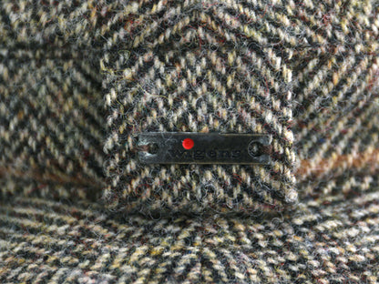 ヴィゲーンズ ハリスツイード ウール バケット ハット メンズ レディース 58cm 古着 高級 帽子 キャップ ヘリンボーン チェック カジュアル