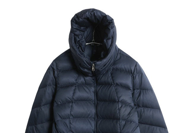 パタゴニア ダウンタウン パーカー レディース M 16年製 ロング ダウン コート ジャケット 600フィル フルジップ ジャケット ハイネック 紺