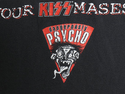 90s USA製 ★ キッス 両面 プリント Tシャツ メンズ XL オールド 当時物 オフィシャル クリスマス グラフィック イラスト バンド ロック 黒