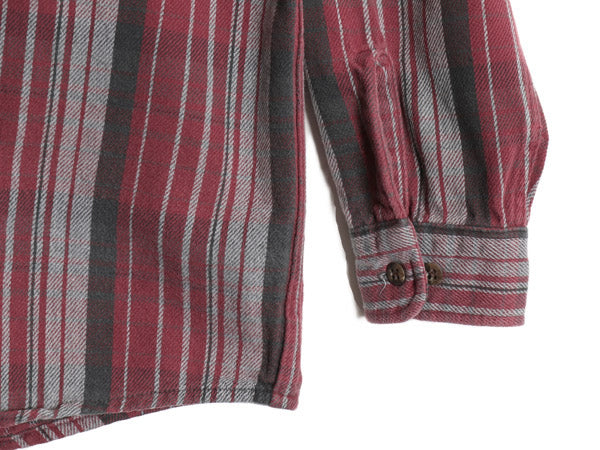 90s セントジョンズベイ ストライプ 長袖 ヘビー フランネル シャツ メンズ XL / オールド JCPenney ネルシャツ 大きいサイズ マルチカラー