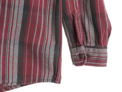 90s セントジョンズベイ ストライプ 長袖 ヘビー フランネル シャツ メンズ XL / オールド JCPenney ネルシャツ 大きいサイズ マルチカラー