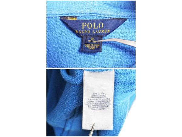 ビッグポニー ポロ ラルフローレン フルジップ スウェット フード パーカー キッズ XL メンズ S 程/ 古着 トレーナー 裏起毛 ワンポイント