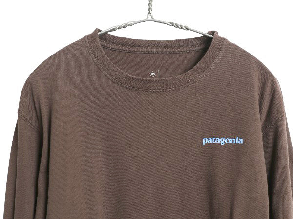 パタゴニア 両面 プリント 長袖 Tシャツ メンズ M アウトドア ロンT バックプリント フィッシュ グラフィック イラスト アート カットソー