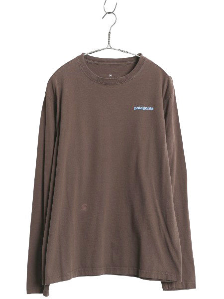 パタゴニア 両面 プリント 長袖 Tシャツ メンズ M アウトドア ロンT バックプリント フィッシュ グラフィック イラスト アート カットソー
