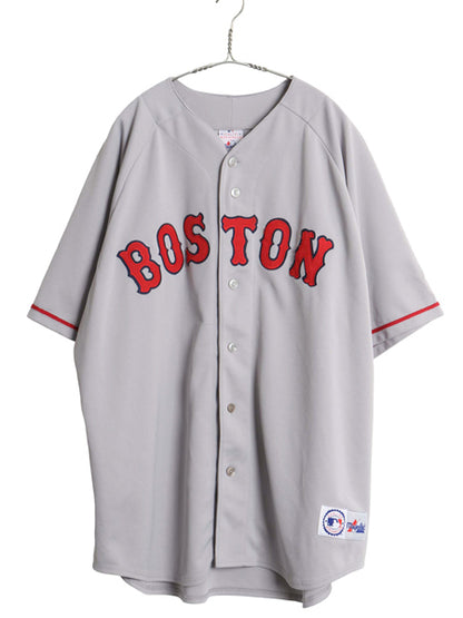 レッドソックス ベースボール シャツ メンズ XXL / MLB オフィシャル マジェスティック 大リーグ ユニフォーム ゲームシャツ 大きいサイズ