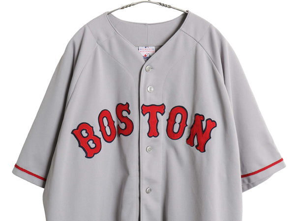 レッドソックス ベースボール シャツ メンズ XXL / MLB オフィシャル マジェスティック 大リーグ ユニフォーム ゲームシャツ 大きいサイズ