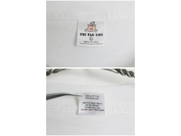 90s USA製 ジョーク イラスト プリント Tシャツ メンズ L / 古着 オールド キャラクター アート ヘビーウェイト コットン シングルステッチ