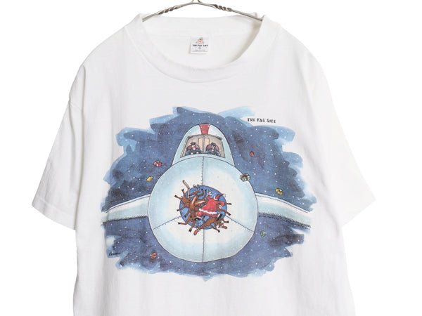 90s USA製 ジョーク イラスト プリント Tシャツ メンズ L / 古着 オールド キャラクター アート ヘビーウェイト コットン シングルステッチ