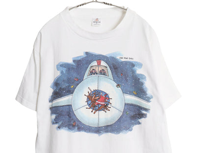 90s USA製 ジョーク イラスト プリント Tシャツ メンズ L / 古着 オールド キャラクター アート ヘビーウェイト コットン シングルステッチ