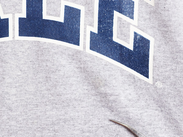 90s YALE カレッジ プリント スウェット フード パーカー メンズ M オールド ヘビーウェイト 裏起毛 トレーナー プルオーバー イエール 灰