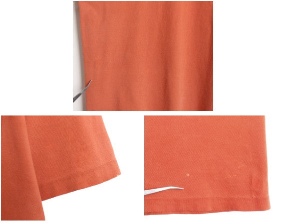 80s USA製 バナナリパブリック ポケット付き 無地 半袖 Tシャツ メンズ L / 古着 ヴィンテージ ポケT 耳付き ブランク カットソー オレンジ