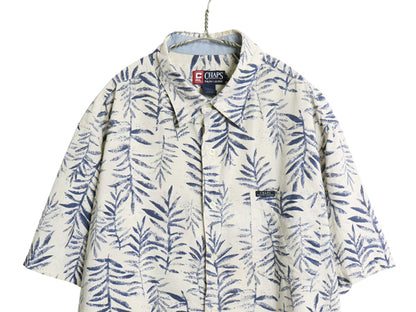 90s チャップス ラルフローレン 半袖 アロハシャツ メンズ XL オールド ポロ コットン ハワイアン 半袖シャツ ボックス 大きいサイズ 総柄