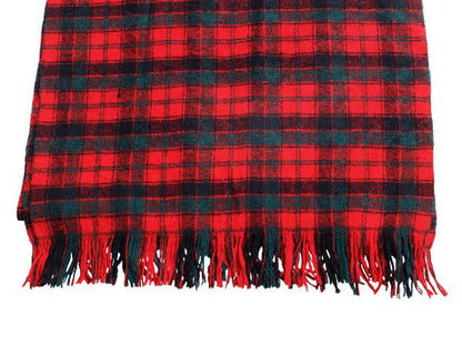 60s USA製 ペンドルトン マフラー メンズ レディース / ヴィンテージ チェック ウール ストール 防寒 フリンジ付き マルチカラー シンプル