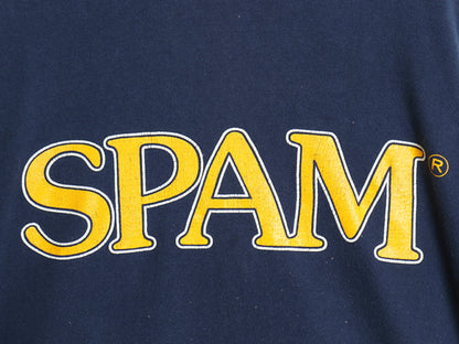 90s USA製 ★ SPAM ロゴ プリント Tシャツ メンズ XL / 古着 オールド 当時物 企業物 オフィシャル ヘビーウェイト 大きいサイズ ネイビー