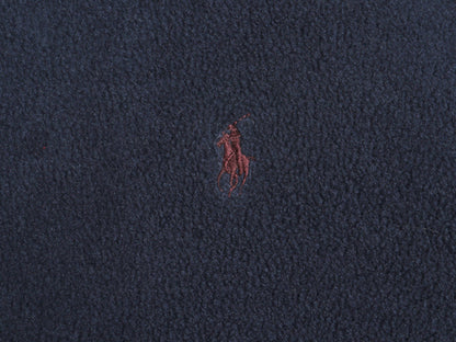 90s USA製 ポロ ラルフローレン フリース スイングトップ ジャケット メンズ L オールド ブルゾン フルジップ ジャンパー ワンポイント 紺