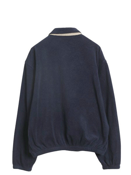 90s USA製 ポロ ラルフローレン フリース スイングトップ ジャケット メンズ L オールド ブルゾン フルジップ ジャンパー ワンポイント 紺