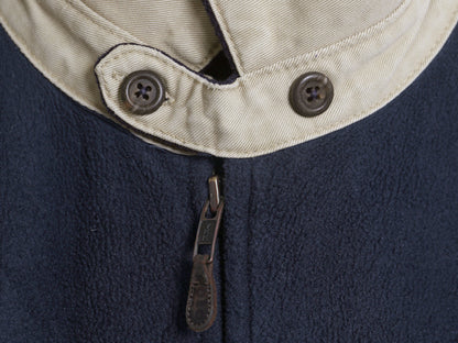 90s USA製 ポロ ラルフローレン フリース スイングトップ ジャケット メンズ L オールド ブルゾン フルジップ ジャンパー ワンポイント 紺