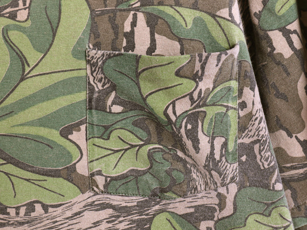 90s USA製 モッシーオーク リアルツリー カモ ポケット付き 半袖 Tシャツ メンズ XL / オールド 大きいサイズ 迷彩 総柄 シングルステッチ