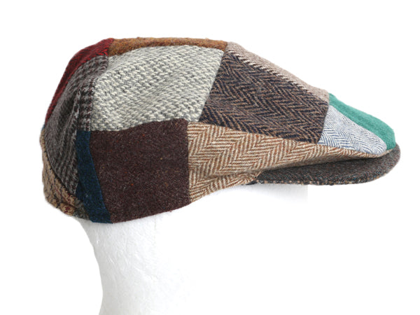 00s アイルランド製 オービス ツイード ウール パッチワーク ハンチング キャップ メンズ レディース L / 古着 オールド 帽子 キャスケット