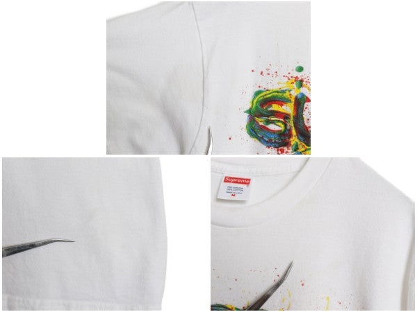 20SS USA製 シュプリーム グラフィック ペイント ロゴ プリント Tシャツ メンズ M 半袖Tシャツ アート ヘビーウェイト コットン カットソー