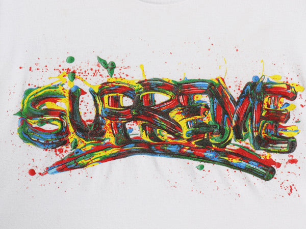 20SS USA製 シュプリーム グラフィック ペイント ロゴ プリント Tシャツ メンズ M 半袖Tシャツ アート ヘビーウェイト コットン カットソー