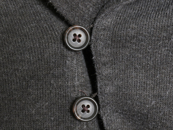 ポロ ラルフローレン ショールカラー スウェット メンズ XL / ストレッチ コットン ニット ワンポイント ポニー 刺繍 無地 大きいサイズ 灰