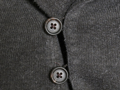 ポロ ラルフローレン ショールカラー スウェット メンズ XL / ストレッチ コットン ニット ワンポイント ポニー 刺繍 無地 大きいサイズ 灰