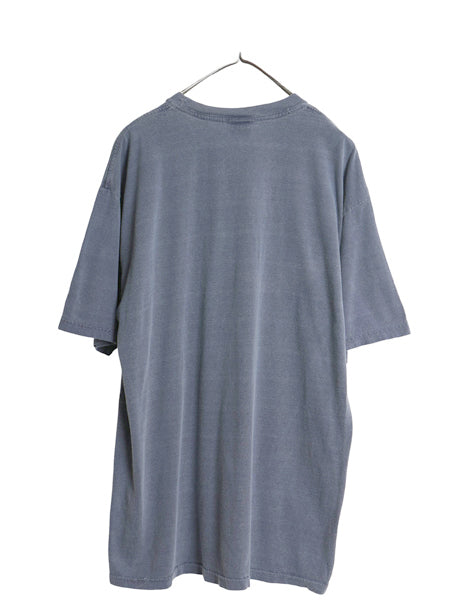 エルエルビーン プリント 半袖 Tシャツ メンズ L アウトドア グラフィック イラスト ヘビーウェイト コットン カットソー クルーネック 青