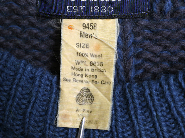 80s ウールリッチ デザイン ニット セーター メンズ M / ヴィンテージ アウトドア 立体編み 絵柄 ウール ハンティング アニマル ローゲージ