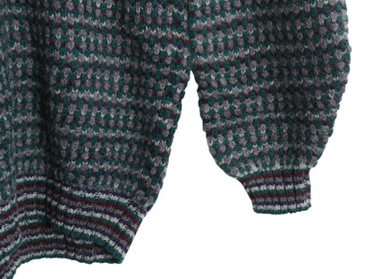 90s エディーバウアー デザイン ニット セーター メンズ L オールド 黒タグ シェットランド ウール ヘビーウェイト マルチカラー シンプル