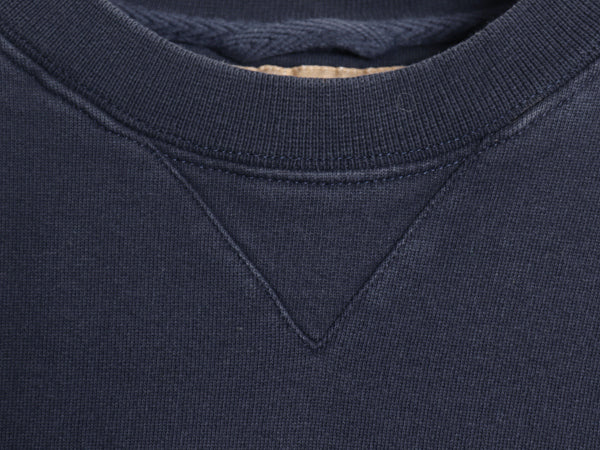 エルエルビーン ロゴ 刺繍 スウェット メンズ XL アウトドア トレーナー クルーネック 裏起毛 前V ヘビーウェイト 大きいサイズ ネイビー 