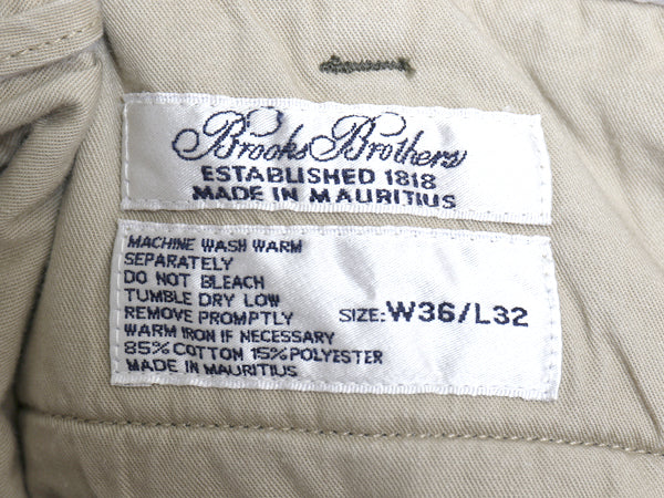 ブルックスブラザーズ 太畝 コーデュロイ パンツ メンズ 36 32 古着 ツータック スラックス ストレート ヘビーウェイト 裾ダブル オリーブ