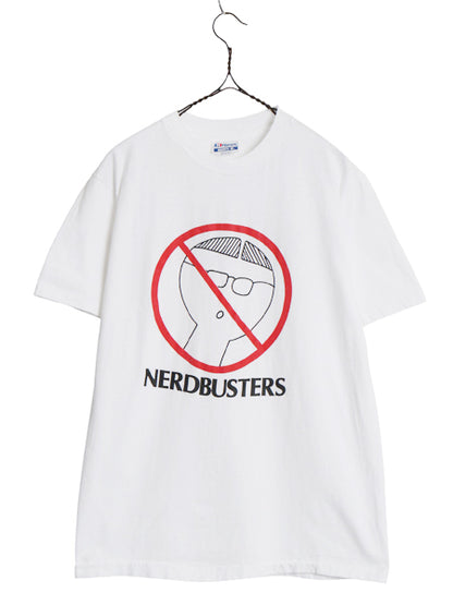 80s USA製 ★ ゴーストバスターズ パロディ イラスト プリント Tシャツ メンズ M / ヴィンテージ 企業 ムービー 映画 シングルステッチ 白