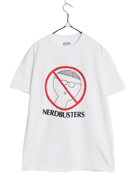 80s USA製 ★ ゴーストバスターズ パロディ イラスト プリント Tシャツ メンズ M / ヴィンテージ 企業 ムービー 映画 シングルステッチ 白
