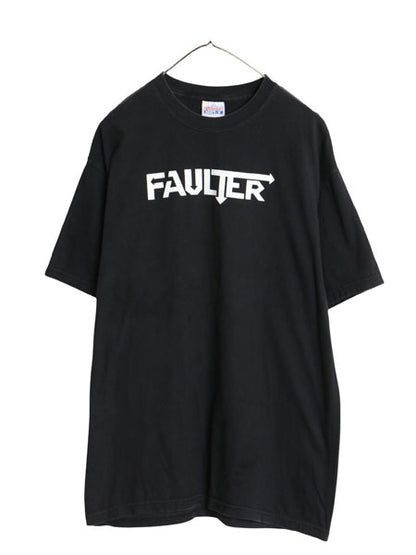 00sフォルター 両面 プリント Tシャツ メンズ L / オールド 当時物 バンド パンク ハードロック ロゴ パロディ ヘビーウェイト ヘインズ 黒