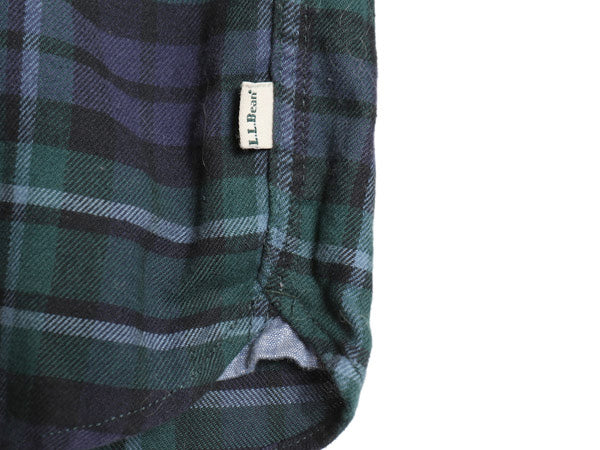 エルエルビーン チェック 長袖 フランネル シャツ メンズ S アウトドア TRADITIONAL FIT ネルシャツ コットン ストレッチ ブラックウォッチ