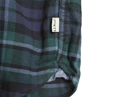 エルエルビーン チェック 長袖 フランネル シャツ メンズ S アウトドア TRADITIONAL FIT ネルシャツ コットン ストレッチ ブラックウォッチ
