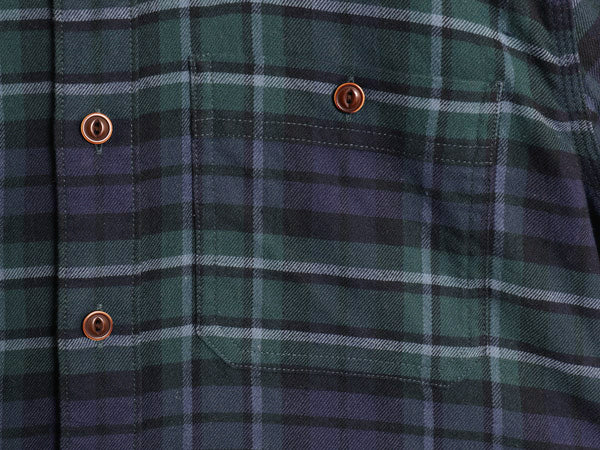 エルエルビーン チェック 長袖 フランネル シャツ メンズ S アウトドア TRADITIONAL FIT ネルシャツ コットン ストレッチ ブラックウォッチ