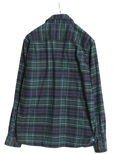 エルエルビーン チェック 長袖 フランネル シャツ メンズ S アウトドア TRADITIONAL FIT ネルシャツ コットン ストレッチ ブラックウォッチ
