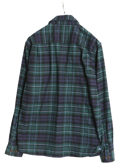 エルエルビーン チェック 長袖 フランネル シャツ メンズ S アウトドア TRADITIONAL FIT ネルシャツ コットン ストレッチ ブラックウォッチ