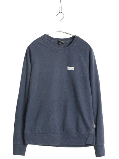 パタゴニア クルーネック スウェット レディース S 古着 20年製 アウトドア トレーナー カットソー ストレッチ ワンポイント ロンT 薄手 紺