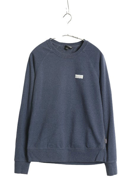 パタゴニア クルーネック スウェット レディース S 古着 20年製 アウトドア トレーナー カットソー ストレッチ ワンポイント ロンT 薄手 紺