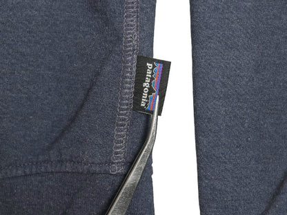 パタゴニア クルーネック スウェット レディース S 古着 20年製 アウトドア トレーナー カットソー ストレッチ ワンポイント ロンT 薄手 紺