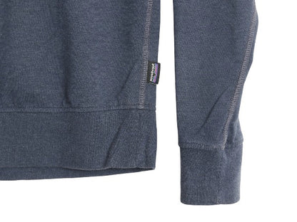 パタゴニア クルーネック スウェット レディース S 古着 20年製 アウトドア トレーナー カットソー ストレッチ ワンポイント ロンT 薄手 紺